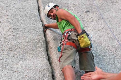 Aprendiendo la técnica de empotre. Mikel en el Canyon.